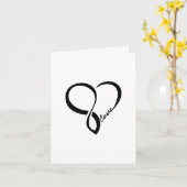 Carte de voeux Black Love Infinity (Fleur jaune)