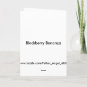 Carte de voeux Blackberry Bonanza (Dos)