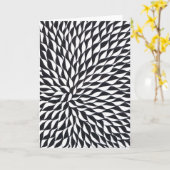 carte de voeux blanc et noir (Fleur jaune)