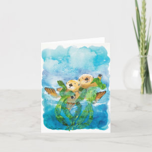 Carte de voeux BLANC, Mignonne et Joueuse