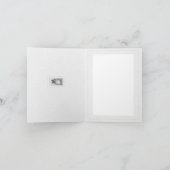 Carte de voeux blanche à l'eau potable lapin (Intérieur)