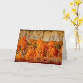 Carte de voeux blanche Aspens Kolob Zion NP Utah (Fleur jaune)