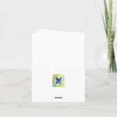 Carte de voeux blanche Bulldog (Dos)