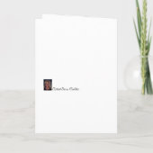 Carte de voeux blanche "Danse de pluie" (Dos)