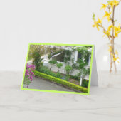 Carte de voeux blanche de cottage (Fleur jaune)