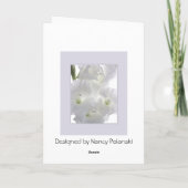 Carte de voeux blanche de Gladiola (Dos)