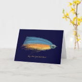 Carte de voeux blanche de pêche (Fleur jaune)