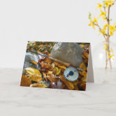 Carte de voeux blanche de pêche à la volée (Fleur jaune)