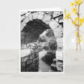 Carte de voeux blanche et noire (Fleur jaune)