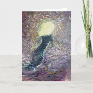 Carte de voeux blanche "Fumée blonde"