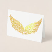 Carte de voeux blanche Gold Foil Wings (Devant)