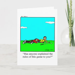 Carte de voeux blanche Humour Golfer