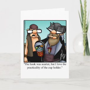 Carte de voeux blanche Humour pirate