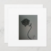 Carte de voeux blanche Hydrangea/invitation 1 (Devant / Derrière)