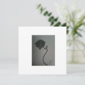 Carte de voeux blanche Hydrangea/invitation 1 (Debout devant)
