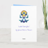 Carte de voeux blanche Imbolc Papillons (Dos)