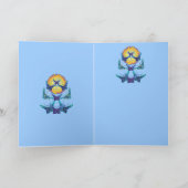 Carte de voeux blanche Imbolc Papillons (Intérieur)