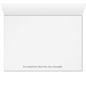 Carte de voeux blanche inspirée par la nature (Intérieur Horizontal (Bas))