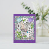 Carte de voeux blanche mains sur coeur (Debout devant)