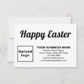 Carte de voeux blanche Pâques Business Flat (Devant)