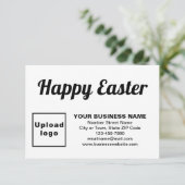 Carte de voeux blanche Pâques Business Flat (Debout devant)
