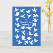 Carte de voeux blanche personnalisable de pâque de (Fleur jaune)