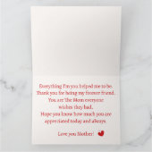 Carte de vœux blanche pliée Mama All Day (Intérieur)