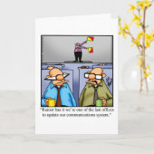 Carte de voeux blanche pour Humour de travail (Fleur jaune)