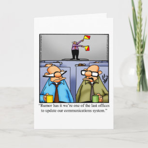 Carte de voeux blanche pour Humour de travail