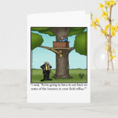 Carte de voeux blanche pour Humour de travail (Fleur jaune)