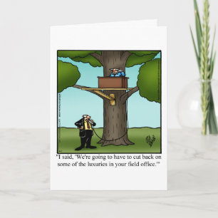 Carte de voeux blanche pour Humour de travail