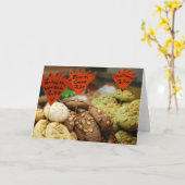 Carte de voeux blanche pour les cookies italiens (Fleur jaune)