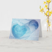 Carte de voeux blanche pour les tourbillons du coe (Fleur jaune)