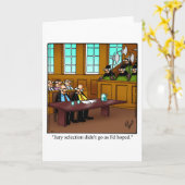 Carte de voeux blanche pour l'Humour de l'avocat (Fleur jaune)