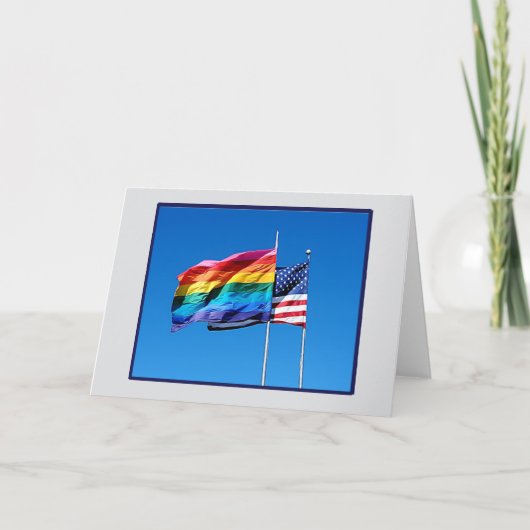 Carte de voeux blanche "Pride" (Devant)