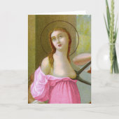 Carte de voeux blanche rose St. Agatha (M 003) (Devant)