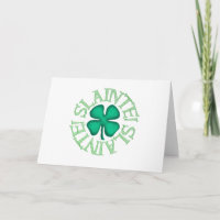 Carte de vœux blanche Slainte