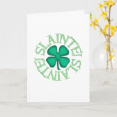 Carte de vœux blanche Slainte (Fleur jaune)