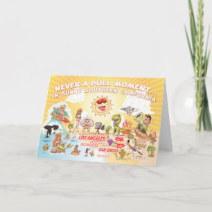 Carte de voeux blanche Sunny Southern California