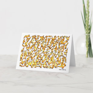 Carte de voeux blanche Superlambanana