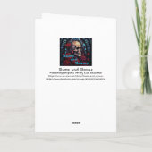 Carte de voeux blanche V3 Skull & Red Roses (Dos)
