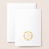Carte de voeux Blank Lotus Gold Foil (Derrière avec enveloppe)