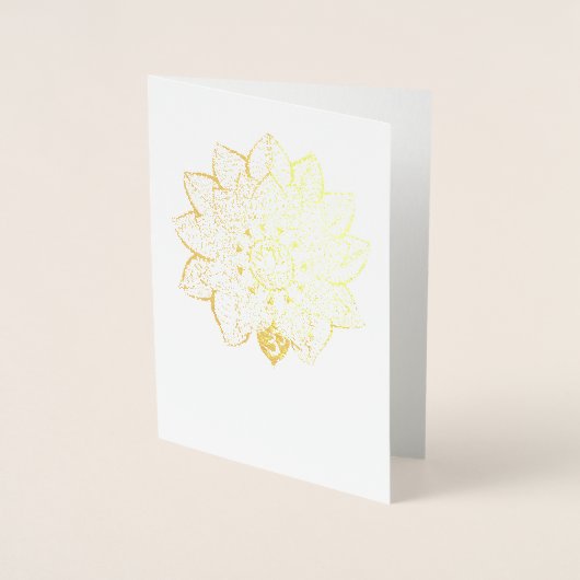Carte de voeux Blank Lotus Gold Foil (Devant)