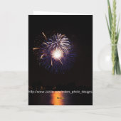Carte de voeux Blank Personnalisable Fireworks 12 (Dos)