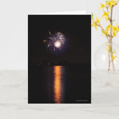 Carte de voeux Blank Personnalisable Fireworks 12 (Fleur jaune)