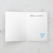 Carte de voeux bleu ciel sur mesure, gardez le cal (Intérieur)