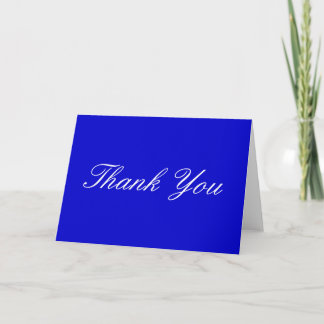 Carte de voeux bleu Merci blanc