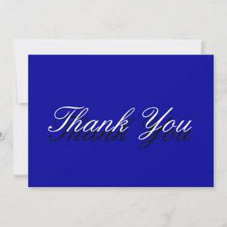 Carte de voeux bleu Merci blanc