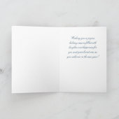 Carte de vœux Bleu Noël Joyeuses Fêtes (Intérieur)