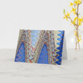 Carte de voeux bleue abstraite (Fleur jaune)